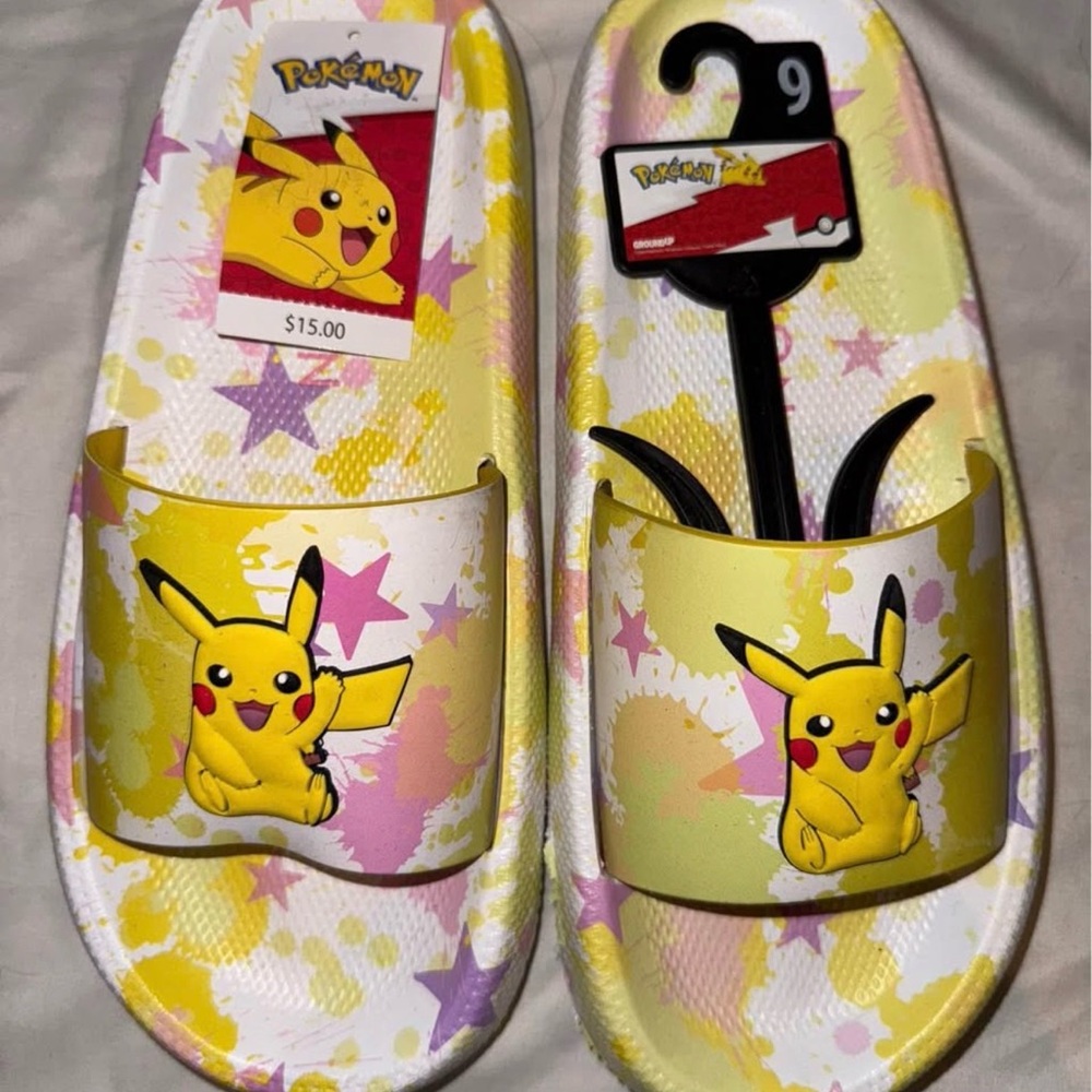 Brand New - Pokémon Pikachu Slide Sandals Size 9